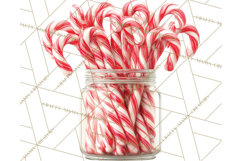 Christmas Candy Clipart PNG, Realistic Holiday Treats Product Image 4