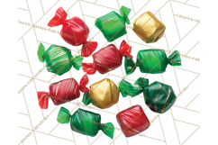Christmas Candy Clipart PNG, Realistic Holiday Treats Product Image 3