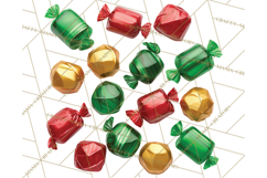 Christmas Candy Clipart PNG, Realistic Holiday Treats Product Image 4