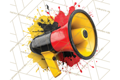 Cheerleader Clipart PNG with Glitter Pom and Color Splash Product Image 2