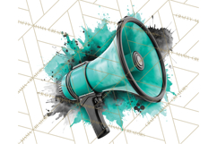 Cheerleader Clipart PNG with Glitter Pom and Color Splash Product Image 2