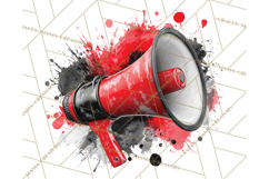 Cheerleader Clipart PNG with Glitter Pom and Color Splash Product Image 2