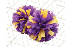 Cheerleader Clipart PNG with Glitter Pom and Color Splash Product Image 4