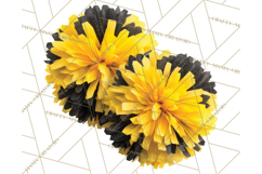 Cheerleader Clipart PNG with Glitter Pom and Color Splash Product Image 4