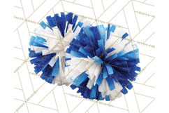 Cheerleader Clipart PNG with Glitter Pom and Color Splash Product Image 2