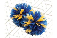 Cheerleader Clipart PNG with Glitter Pom and Color Splash Product Image 3