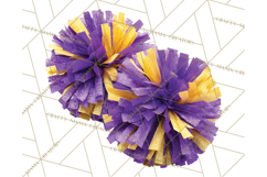 Cheerleader Clipart PNG with Glitter Pom and Color Splash Product Image 5