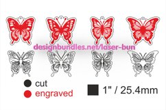 SVG butterflies for laser engraving and cutting out Product Image 2