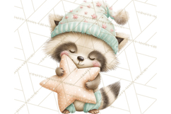 Baby Bedtime Animal Clipart PNG for Nursery Product Image 3