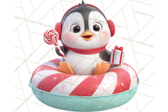 Christmas Characters Snow Tubing PNG Product Image 4