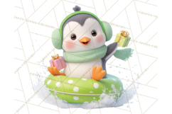 Christmas Characters Snow Tubing PNG Product Image 5