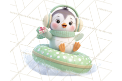 Christmas Characters Snow Tubing PNG Product Image 2
