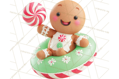 Christmas Characters Snow Tubing PNG Product Image 3