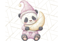 Baby Bedtime Animal Clipart PNG for Nursery Product Image 5