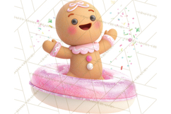 Christmas Characters Snow Tubing PNG Product Image 3