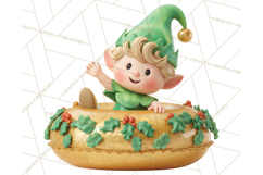 Christmas Characters Snow Tubing PNG Product Image 4
