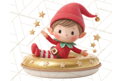 Christmas Characters Snow Tubing PNG Product Image 4