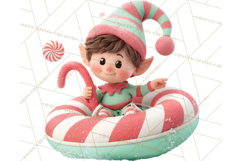 Christmas Characters Snow Tubing PNG Product Image 5