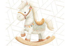 Knitted Nursery Animal Clipart PNG, Cozy Watercolor Baby Fox Product Image 3