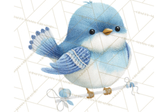 Knitted Nursery Animal Clipart PNG, Cozy Watercolor Baby Fox Product Image 5