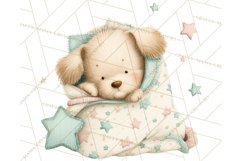 Baby Bedtime Animal Clipart PNG for Nursery Product Image 4