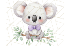 Knitted Nursery Animal Clipart PNG, Cozy Watercolor Baby Fox Product Image 3