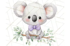 Knitted Nursery Animal Clipart PNG, Cozy Watercolor Baby Fox Product Image 3
