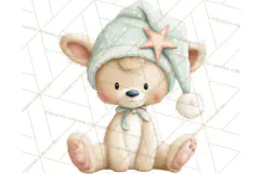 Baby Bedtime Animal Clipart PNG for Nursery Product Image 5