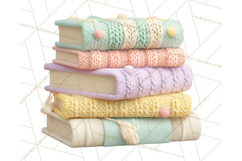 Knitted Nursery Animal Clipart PNG, Cozy Watercolor Baby Fox Product Image 3