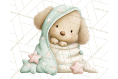 Baby Bedtime Animal Clipart PNG for Nursery Product Image 2