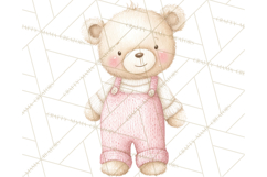 Knitted Nursery Animal Clipart PNG, Cozy Watercolor Baby Fox Product Image 5