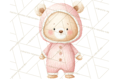 Knitted Nursery Animal Clipart PNG, Cozy Watercolor Baby Fox Product Image 2
