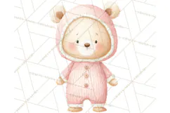 Knitted Nursery Animal Clipart PNG, Cozy Watercolor Baby Fox Product Image 2