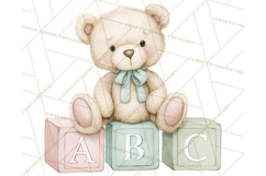 Knitted Nursery Animal Clipart PNG, Cozy Watercolor Baby Fox Product Image 3