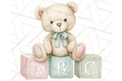 Knitted Nursery Animal Clipart PNG, Cozy Watercolor Baby Fox Product Image 3
