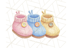Knitted Nursery Animal Clipart PNG, Cozy Watercolor Baby Fox Product Image 3