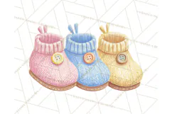 Knitted Nursery Animal Clipart PNG, Cozy Watercolor Baby Fox Product Image 3