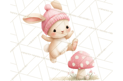 Knitted Nursery Animal Clipart PNG, Cozy Watercolor Baby Fox Product Image 3
