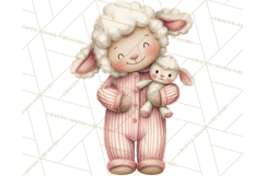 Baby Bedtime Animal Clipart PNG for Nursery Product Image 2