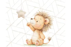 Knitted Nursery Animal Clipart PNG, Cozy Watercolor Baby Fox Product Image 5