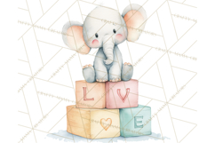 Knitted Nursery Animal Clipart PNG, Cozy Watercolor Baby Fox Product Image 4