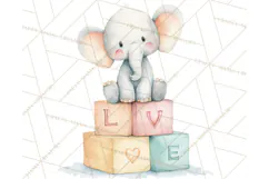 Knitted Nursery Animal Clipart PNG, Cozy Watercolor Baby Fox Product Image 4