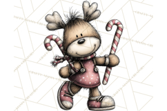 Homespun Christmas Reindeer Roadtrip PNG Clipart Product Image 3