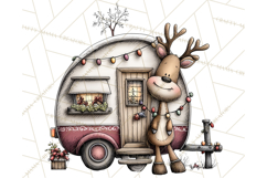 Homespun Christmas Reindeer Roadtrip PNG Clipart Product Image 2