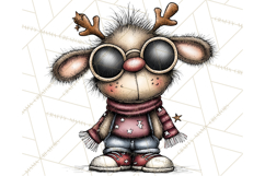 Homespun Christmas Reindeer Roadtrip PNG Clipart Product Image 3