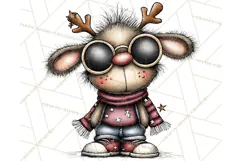 Homespun Christmas Reindeer Roadtrip PNG Clipart Product Image 3