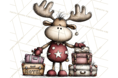 Homespun Christmas Reindeer Roadtrip PNG Clipart Product Image 4