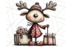 Homespun Christmas Reindeer Roadtrip PNG Clipart Product Image 5