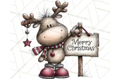 Homespun Christmas Reindeer Roadtrip PNG Clipart Product Image 3
