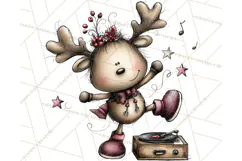 Homespun Christmas Reindeer Roadtrip PNG Clipart Product Image 4
